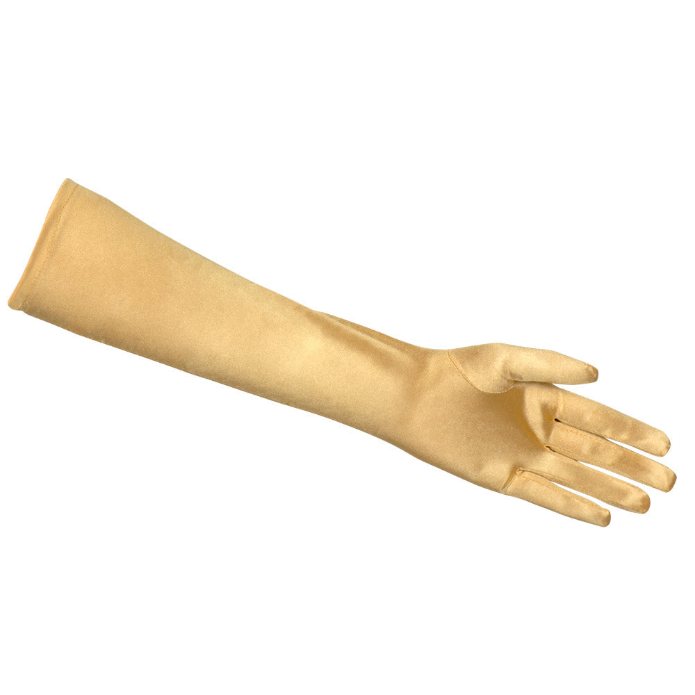 gelbe satin handschuhe Goldene Satin Handschuhe